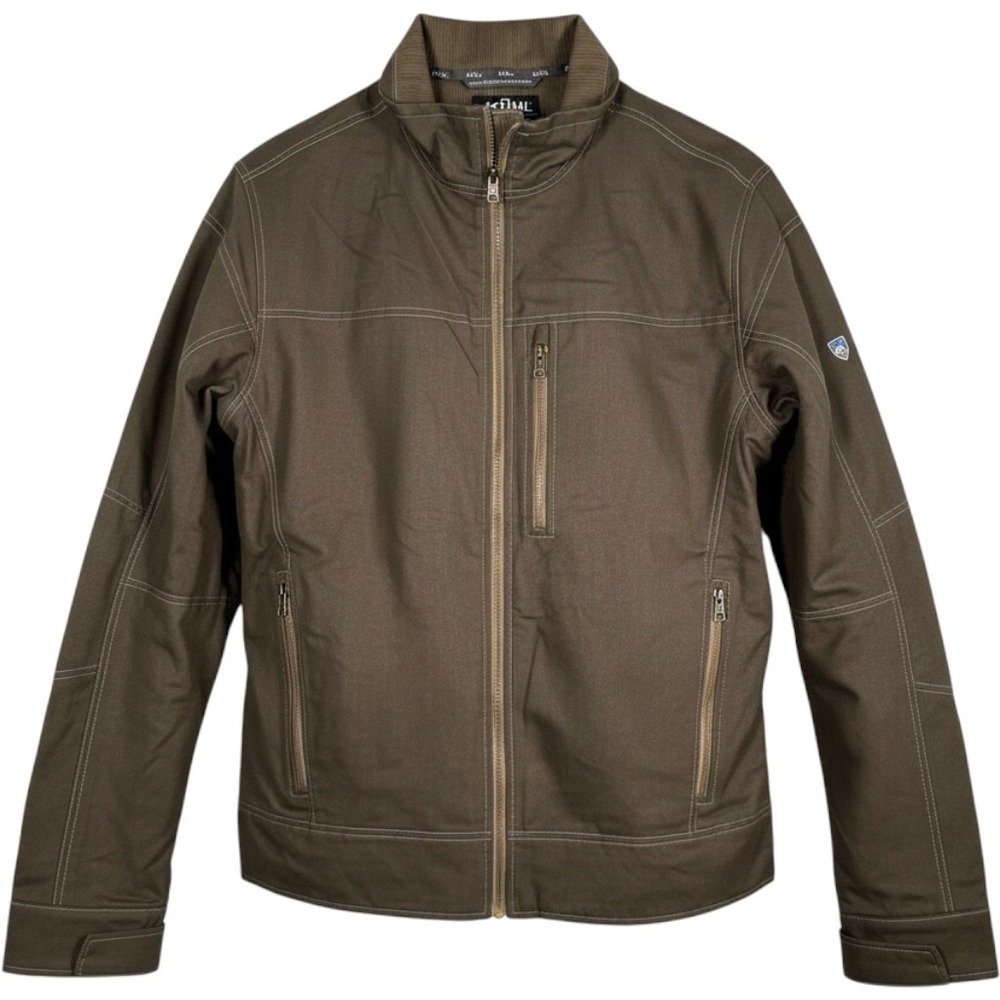 Kühl Burr Jacket Rugged Canvas Lined Coat Large Gun Metal Grey Vietnam NWT